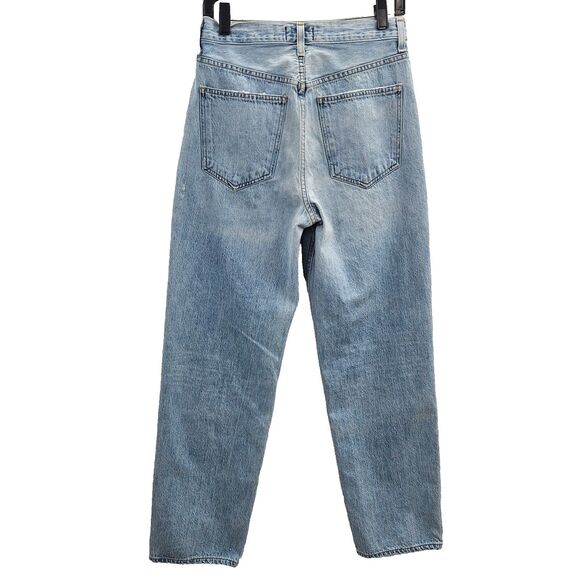 Agolde Criss-Cross Upsized Jeans (Sz 26) High Rise Straight Leg Suburbia - Picture 2 of 9